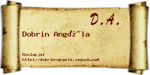 Dobrin Angéla névjegykártya